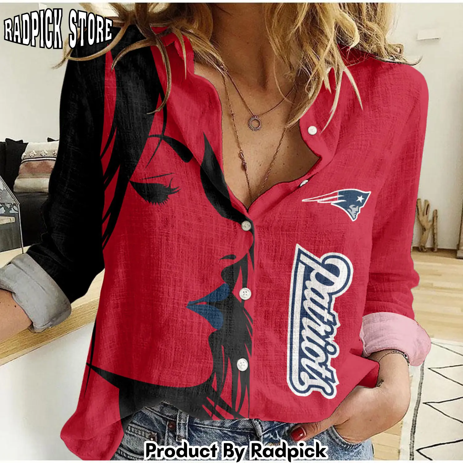 Radpick new england patriots woman casual shirt nfl limited rp662535